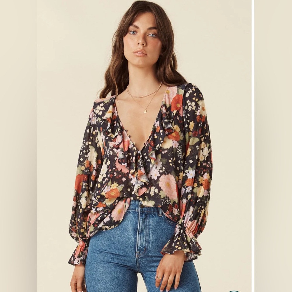 SPELL SANGRIA BLOUSE - NIGHTSHADE nwt